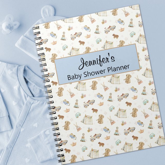 Cuaderno Boy Baby Shower Planner-Keepsake Vintage Toys (Subido por el creador)