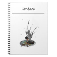 Boy Rain Fairy With Frog Spiral Notebook