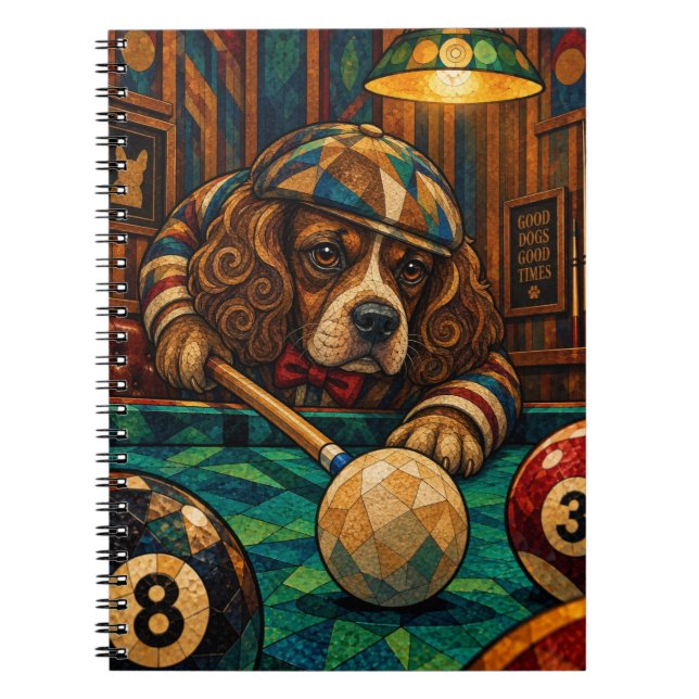 Cuaderno Boykin Spaniel, Mosaico Geométrico (Frente)