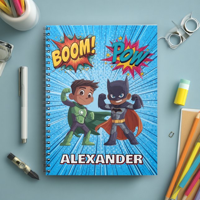 Cuaderno Boys Name Superhero Notebook Personalised Kids (Subido por el creador)