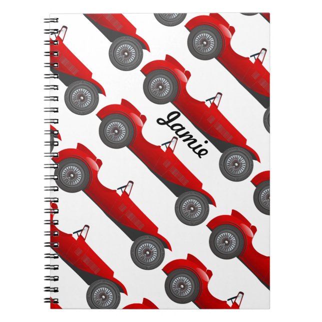Cuaderno Boys Room Classic Car Gifts Sweet Red Retro Car (Frente)