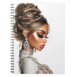 Cuaderno  Braided Elegance Glam Girl Spiral Photo Notebook