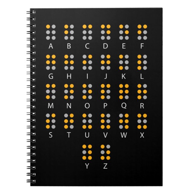 Cuaderno Braille Alphabet Blind Art (Frente)