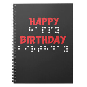 Cuaderno Braille Dots - Happy Birthday t-shirt Blind
