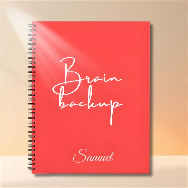Cuaderno Brain Backup – Personalized Spiral Notebook Quotes (Subido por el creador)