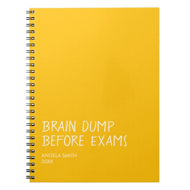 Cuaderno Brain Dump Before Exams – Funny Student Notebook,  (Frente)
