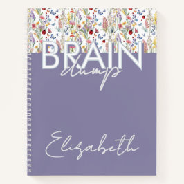 Cuaderno Brain Dump Mindset Organizer Floral lavender