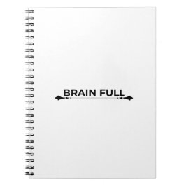 Cuaderno Brain Full Minimalist Typographic Spiral Notebook