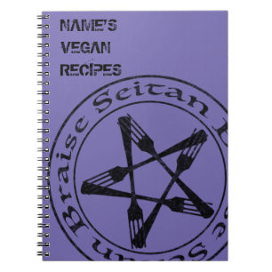 Cuaderno Braise Seitan Vegan Pentagram (versión oscura)