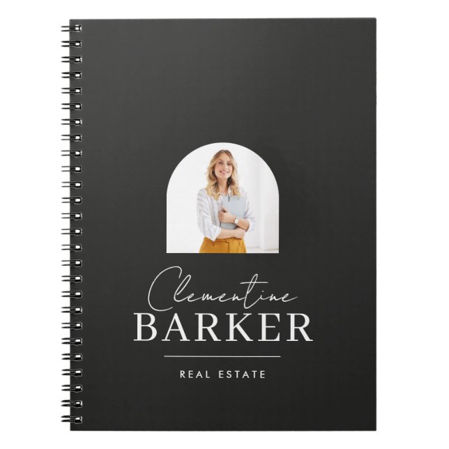 Cuaderno Branding empresarial de foto de arco moderado (Frente)
