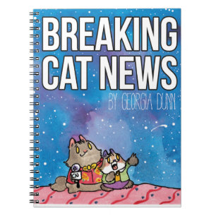 Cuaderno Breaking Cat News Sunday Art bloc de notas