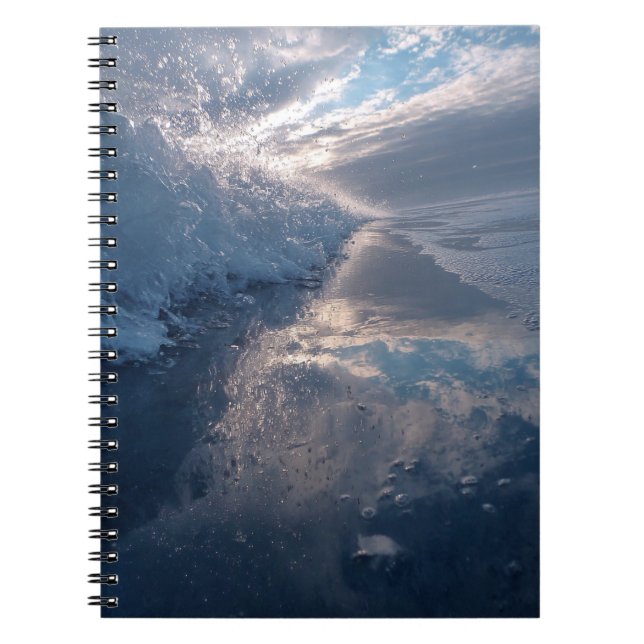 Cuaderno Breaking Wave Reflection Ocean Photography (Frente)