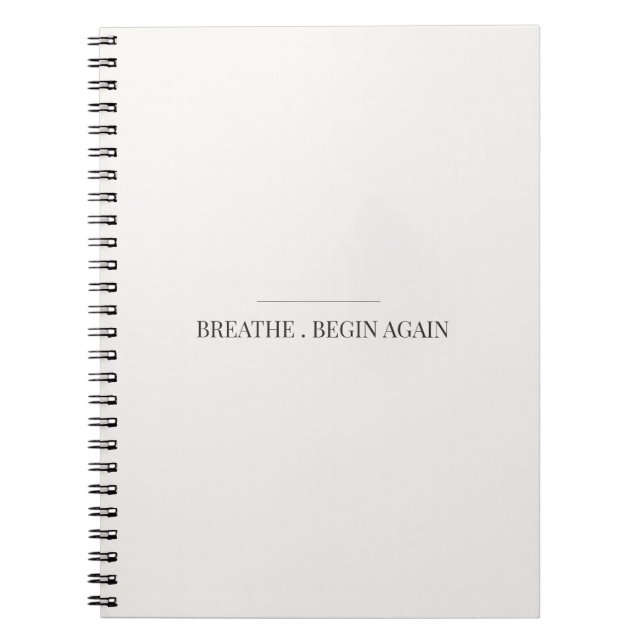 Cuaderno Breathe Begin Again – Diario de Mindfulne (Frente)