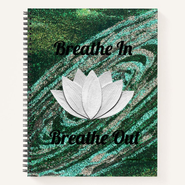 Cuaderno Breathe In Breathe Out Lotus Flower Notebook (Anverso)