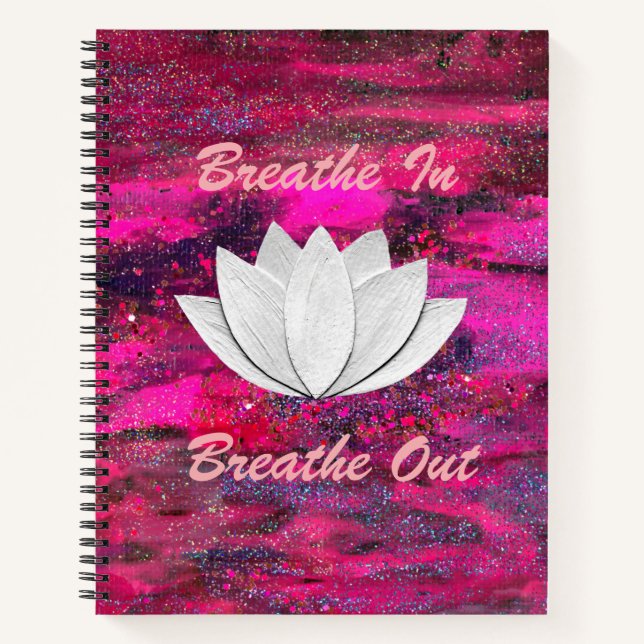Cuaderno Breathe In Breathe Out Lotus Flower Notebook (Anverso)