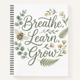 Cuaderno Breathe Learn Grow Mindfulness for mindful living