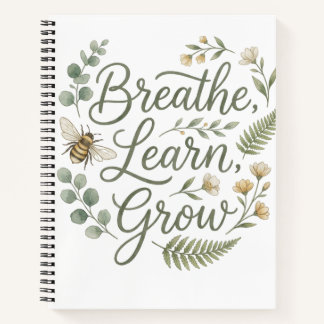 Cuaderno Breathe Learn Grow Mindfulness for mindful living