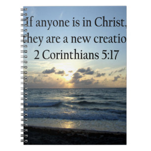 CUADERNO BREATHTAKING 2 CORINTHIANS 5:17 OCEAN SUNRISE