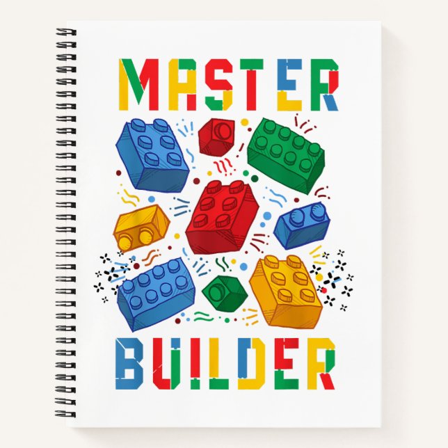 Cuaderno Brick Builder Funny Blocks Building Master Builder (Anverso)