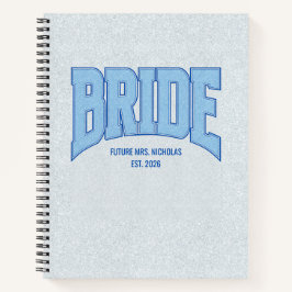 Cuaderno BRIDE Faux Glitter Varsity Engagement Bridal