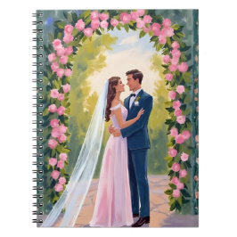 Cuaderno Bride & Groom Garden Arch | Floral Wedding Painted