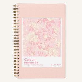 Cuaderno Bridesmaid Soft Peach Floral Pattern Swatch