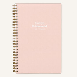 Cuaderno Bridesmaid Soft Peach Typographic