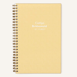 Cuaderno Bridesmaid Yellow Typographic Notebook
