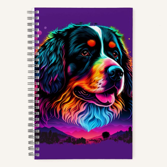 Cuaderno Bright and Beautiful Bernese Mountain Dog (Anverso)