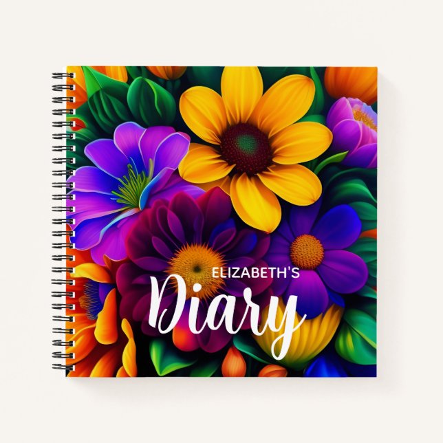 Cuaderno Bright Floral Bouquet Diary (Anverso)