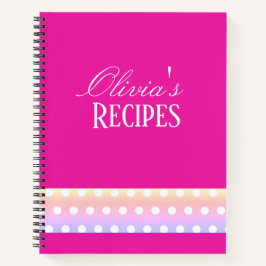 Cuaderno Bright Pink and Pola Dots