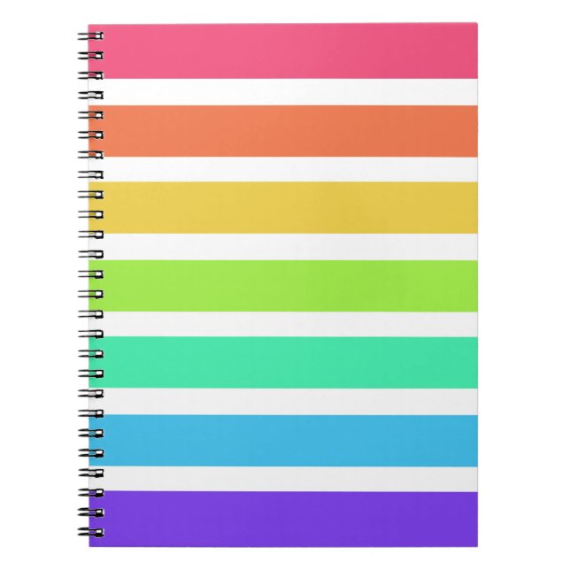 Cuaderno Bright rainbow stripes (Frente)