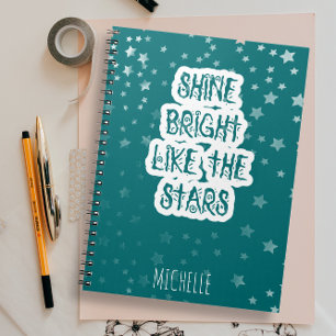 Cuaderno Brilla brillante como las estrellas Tipografía Ver