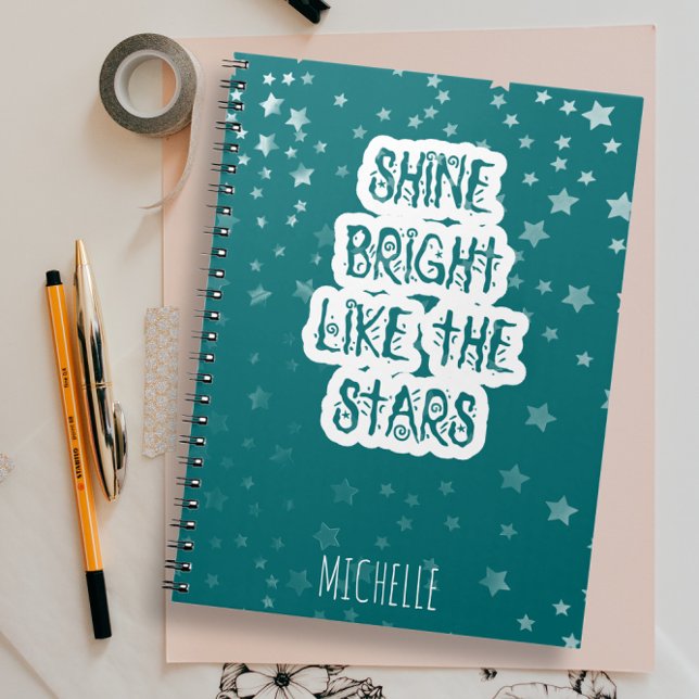 Cuaderno Brilla brillante como las estrellas Tipografía Ver (Subido por el creador)