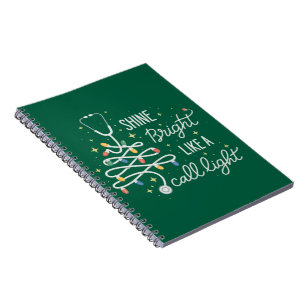 Cuaderno Brilla como una enfermera nocturna de Navidad dive