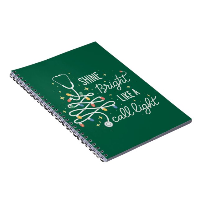 Cuaderno Brilla como una enfermera nocturna de Navidad dive (Lado Derecho)