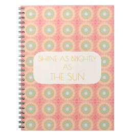 Cuaderno Brilla con intensidad como el sol Mandala de cita