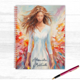 Cuaderno Brillante Abstracto Ángel Loose Estilo Pintado