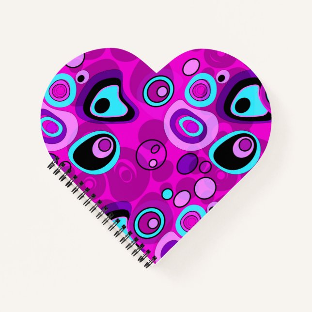 Cuaderno Brillante, abstracto, magenta (Anverso)