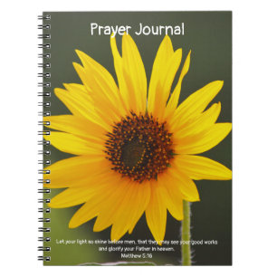 Cuaderno Brillante Brillante Biblia Girasol Verse Praing
