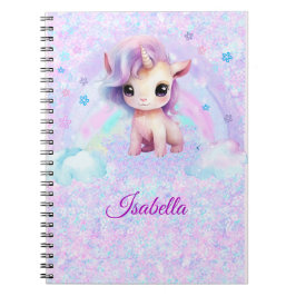 Cuaderno Brillante con Diseño de Unicornio Persona
