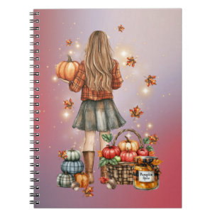 Cuaderno Brillante con Especias de Calabaza