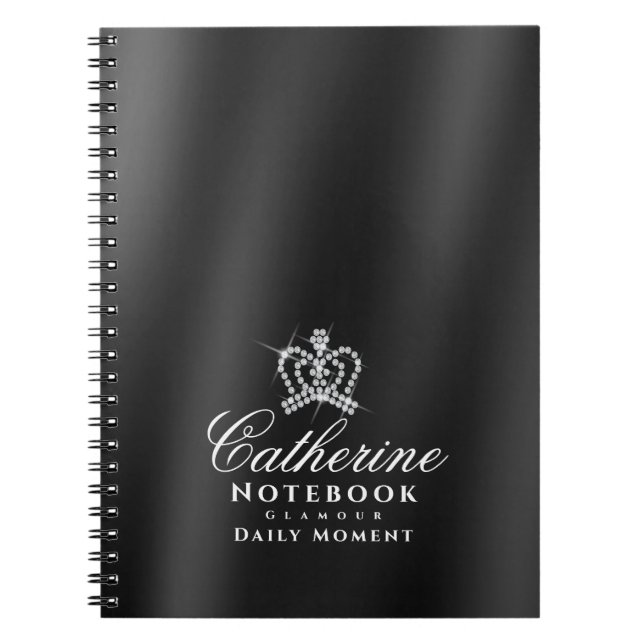 Cuaderno Brillante corona satanizada negra (Frente)