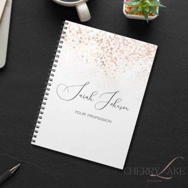 Cuaderno Brillante de Oro Personalizado (Subido por el creador)