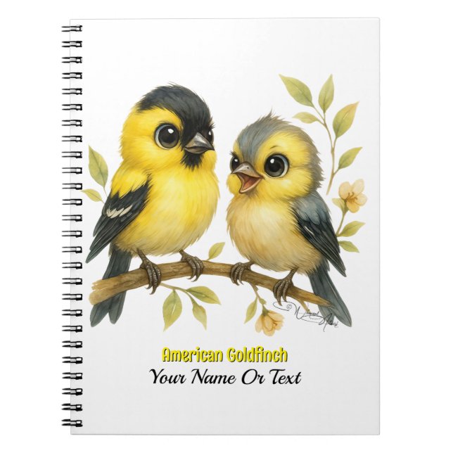 Cuaderno Brillante Goldfinch (Frente)