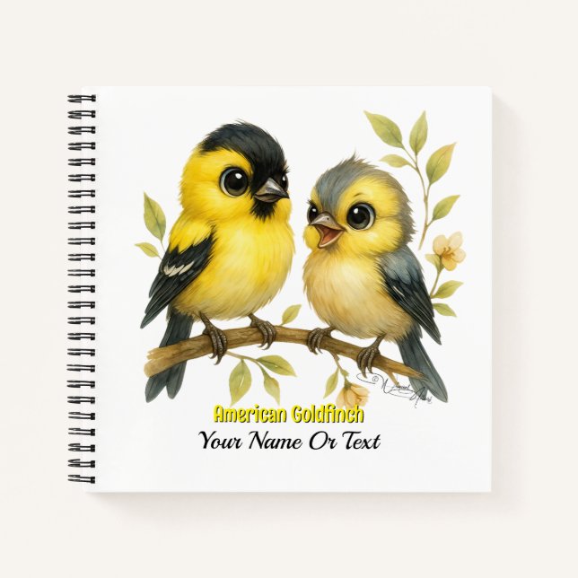 Cuaderno Brillante Goldfinch (Anverso)