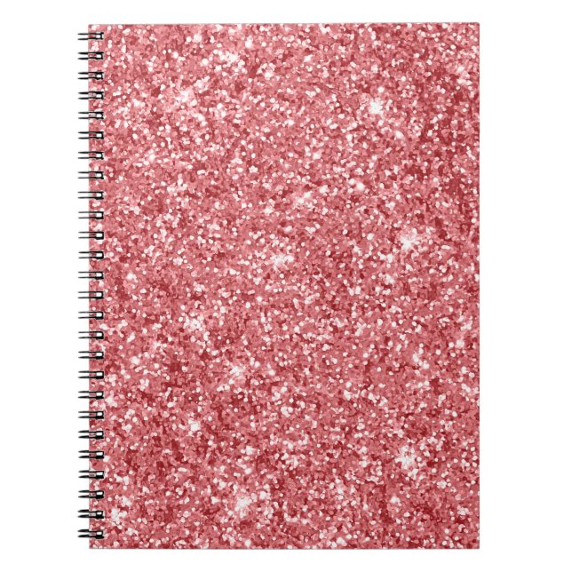 Cuaderno Brillante Rosa Glitter Glamuroso (Frente)