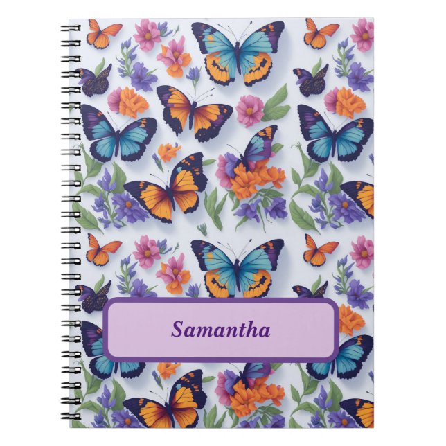 Cuaderno Brillante y hermoso diario de mariposas Wing (Frente)
