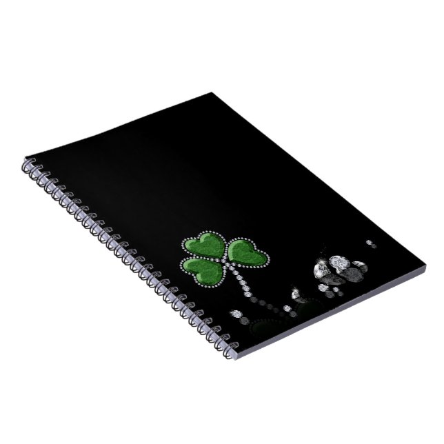Cuaderno Brillantes felices diamantes del Día de San Patric (Lado Derecho)