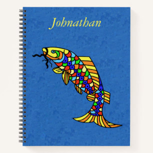 Cuaderno Brillantes Ilustraciones de pescados y mariscos Co